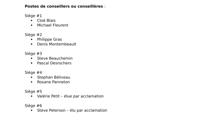 Avis de scrutin 02 novembre 2025