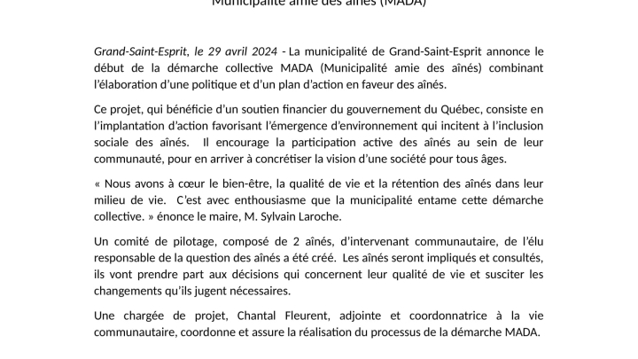 Démarche MADA