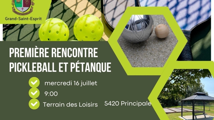 première rencontre pickleball et pétanque