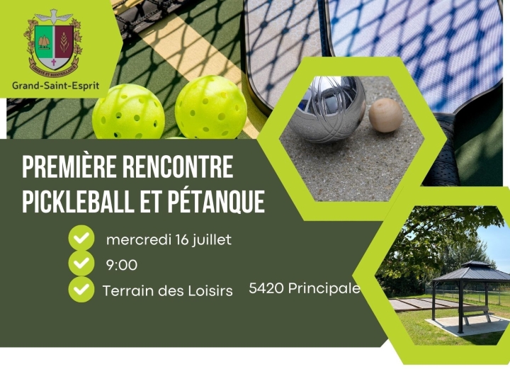 première rencontre pickleball et pétanque