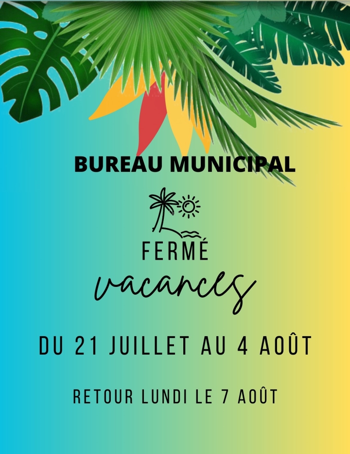 fermeture bureau municipal vacances 2023